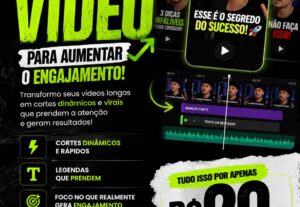 Eu vou criar cortes do seu vídeo que te de engajamento