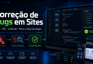 Eu vou corrigir erros em sites e sistemas web