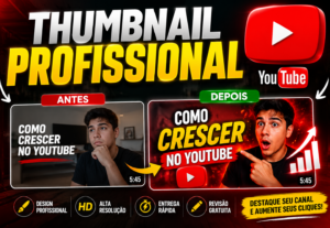 Eu vou criar thumbnails profissionais para YouTube
