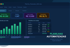 Eu vou Criar planilhas automatizadas – Entrega 24h