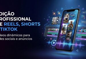 Eu vou editar vídeos virais para TikTok, Reels e Shorts