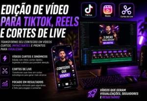 Eu vou Editar Seus Vídeos para TikTok, Reels e Shorts