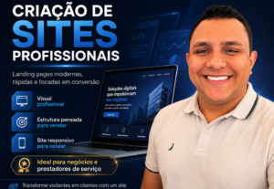 Eu vou criar um site profissional focado em vender