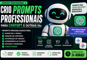 Eu vou fazer Criação de prompts para Inteligência Artificial