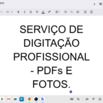 Eu vou Digitar até 10 páginas de PDF ou fotos para Word