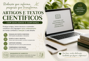Eu vou escrever artigos técnicos e científicos com qualidade