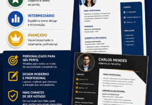 Eu vou fazer seu currículo criativo e profissional em 24h