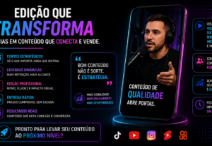 Eu vou fazer cortes com legenda do seu vídeo/podcast