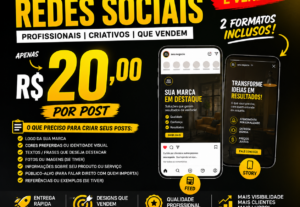 Eu vou criar Posts Profissionais por 20 Reais