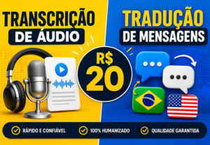 Eu vou traduzir ou transcrever seu áudio ou texto