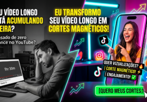 Eu vou fazer 3 cortes para reels por apenas 50 reais