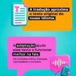 Eu vou traduzir e/ou adaptar textos ou músicas para você