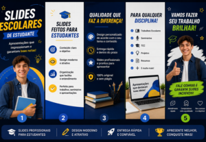 Eu vou fazer slides escolares para você estudante