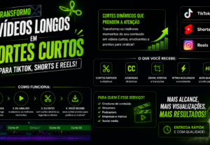 Eu vou fazer cortes rápidos dos SEUS vídeos longos