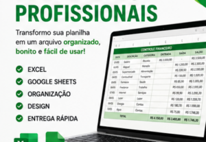 Eu vou formatar sua planilha Excel ou Google Sheets.