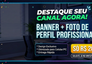 Eu vou Criar um banner para o seu canal no YouTube