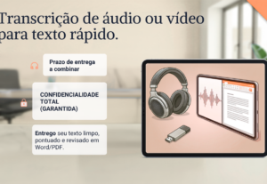 Eu vou transcrever áudio ou vídeo para texto rápido