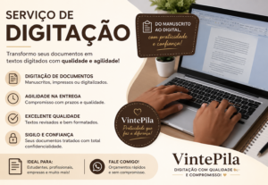 Eu vou digitar textos e documentos e PDFs com rapidez.