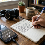 Eu vou digitar seus documentos e áudios