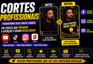 Eu vou Transformar vídeos longos em cortes envolventes.