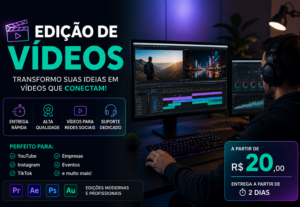 Eu vou fazer Vídeos de Vendas e UGC.