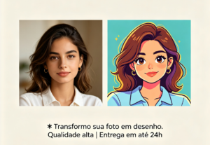 Eu vou Transformar sua foto em desenho ou cartoon