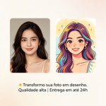 Eu vou Transformar sua foto em desenho ou cartoon