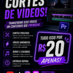 Eu vou Criar cortes de vídeos
