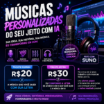 Eu vou fazer Músicas personalizadas do seu jeito com IA