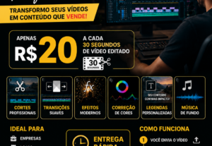 Eu vou editar seu vídeo bem rápido