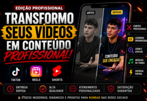 Eu vou Fazer edição profissional para TikTok, Reels e Shorts...