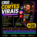 Eu vou criar cortes dos seus videos que te geram alcance.