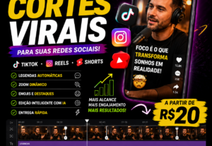 Eu vou criar cortes dos seus videos que te geram alcance.