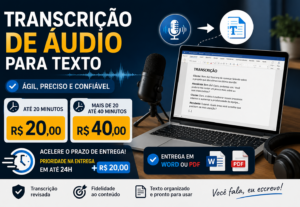 Eu vou transcrever seu áudio para texto