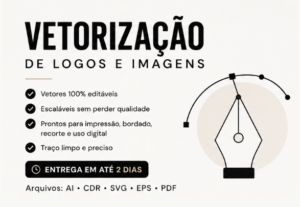 Eu vou realizar vetorização profissional de logos