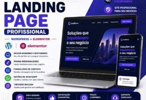 Eu vou criar uma landing page em WordPress