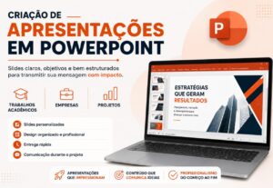 Eu vou criar slides profissionais no Power Point.