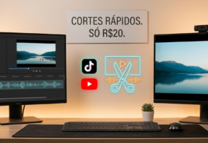Eu vou fazer Edição de Cortes de Vídeos Profissionais