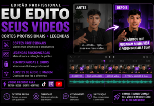 Eu vou Editor de Vídeos | Cortes Profissionais + Legendas