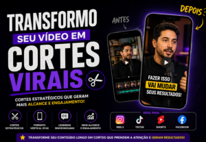 Eu vou transformar seu vídeo em cortes virais