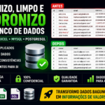 Eu vou organizar, limpar e padronizar seu banco de dados