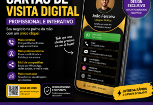 Eu vou criar cartão digital profissional e interativo