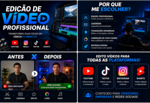 Eu vou fazer Edição de vídeo para redes sociais