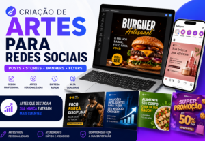 Eu vou Criar artes profissionais para redes sociais em 2hrs
