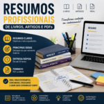 Eu vou fazer resumo profissional de livros,artigos e PDF.