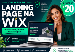 Eu vou criar uma landing page profissional na Wix