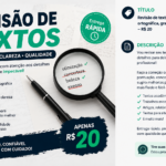 Eu vou fazer Revisão de Textos com correção ortográfica