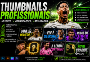 Eu vou criar thumbnails profissionais para YouTube