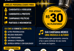 Eu vou Criar Vinhetas e músicas p/candidato e Comércio