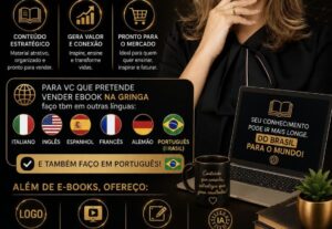Eu vou fazer e-book, apostila Profissionais todas línguas.
